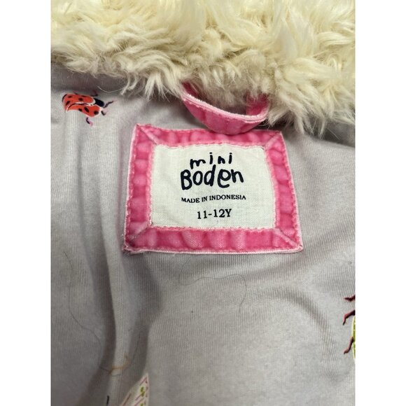 Girls Mini Boden 11-12Y Faux Fur Coat - Picture 6 of 10
